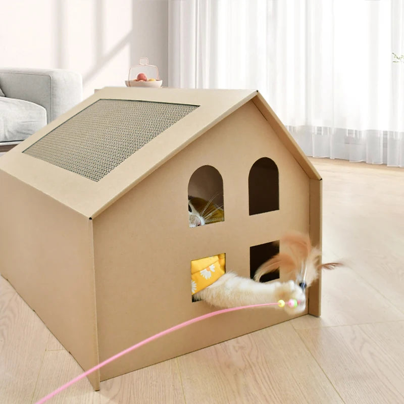 Cardboard Castle for Cat